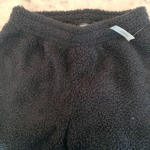 Gap Body Black Cozy Sherpa Pants - Size XS